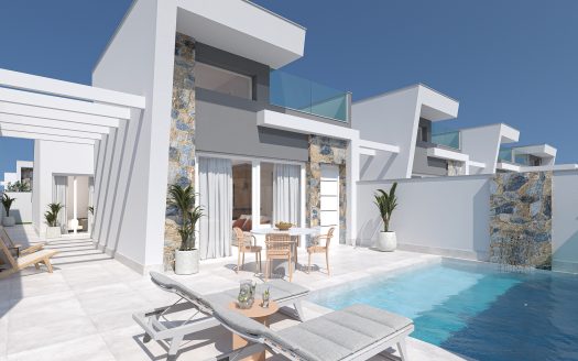 Parterowa willa z prywatnym basenem i solarium – Los Alcázares