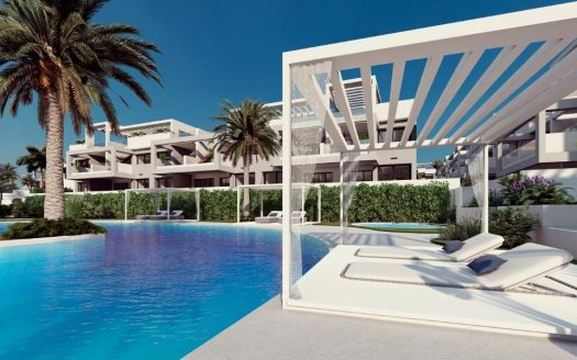 Nowy bungalow z dwoma tarasami w Torrevieja Los Balcones – umeblowanie w cenie