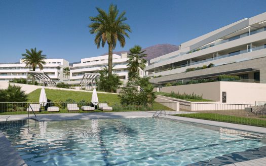 Apartament na parterze z dużym tarasem, 10 minut pieszo od plaży – Estepona
