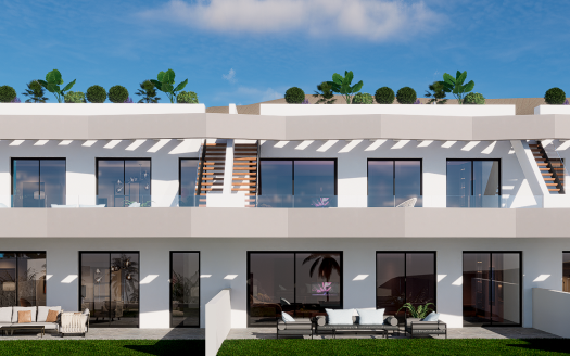 Bungalow na górnym piętrze z solarium i widokiem na morze – Finestrat