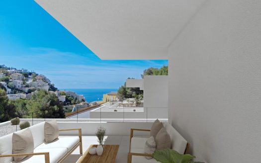 Penthouse z widokiem na morze w Benitachell – komfort, natura i cisza