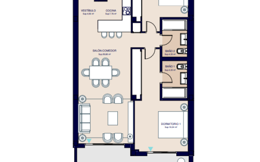 Nowoczesny apartament z dużym tarasem, blisko plaży, okolice Marbelli