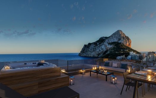 Apartament z panoramicznym widokiem na morze – Calpe, pierwsza linia plaży La Fossa