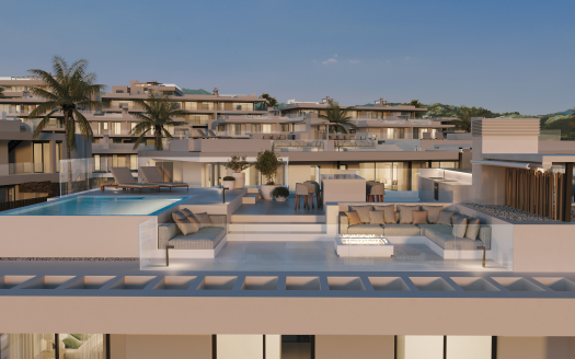 Luksusowy apartament z ogromnym tarasem i widokiem na morze, przy polu golfowym w Marbelli