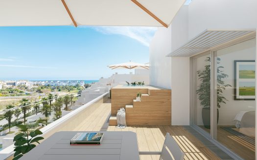 Penthouse w Esteponie z panoramicznym widokiem na morze