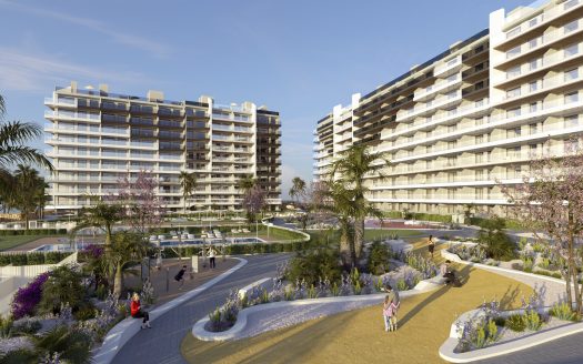 Apartament na 8 piętrze w Punta Prima – taras, baseny i strefa wellness